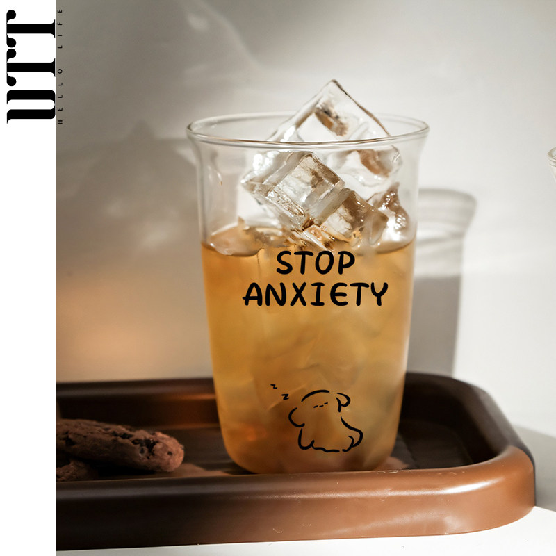 高颜值啤酒杯高硼硅玻璃杯子耐高温家用喝水杯子饮料牛奶咖啡杯