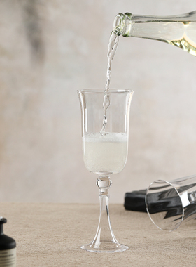 复古高脚杯水晶香槟杯气泡甜酒杯白葡萄酒杯红酒高级感家用高颜值