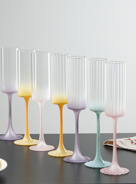 香槟杯高脚杯轻奢酒杯饮品杯起泡酒杯玻璃杯甜酒杯敬酒杯乔迁礼物