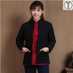 中式唐装棉衣外套 女 冬装汉服改良粗布中国风民族风女装盘扣上衣