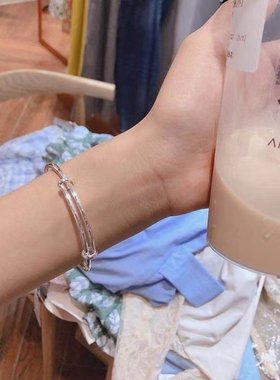 推拉伸缩手镯女简约ins小众设计轻奢闺蜜镯子时尚百搭高级感手环