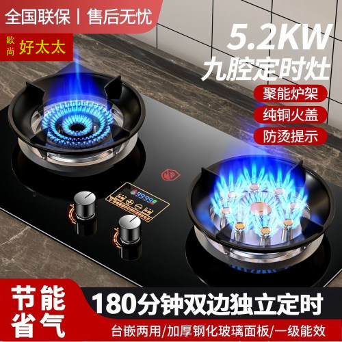 燃气灶双灶家用节能省气台嵌两用