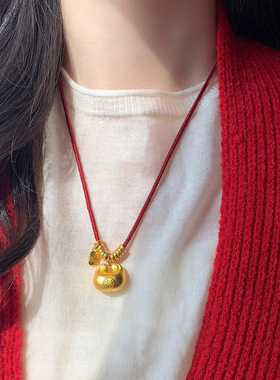 沙金福袋新中式红绳项链