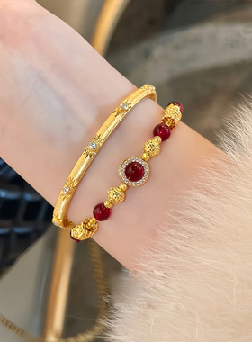 天然红玛瑙本命年转运手链