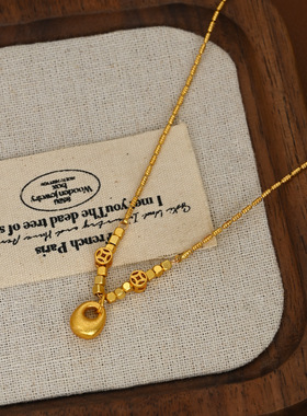 网红同款小胖福铜镀新款毛衣链