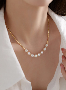 异形巴洛克淡水珍珠项链