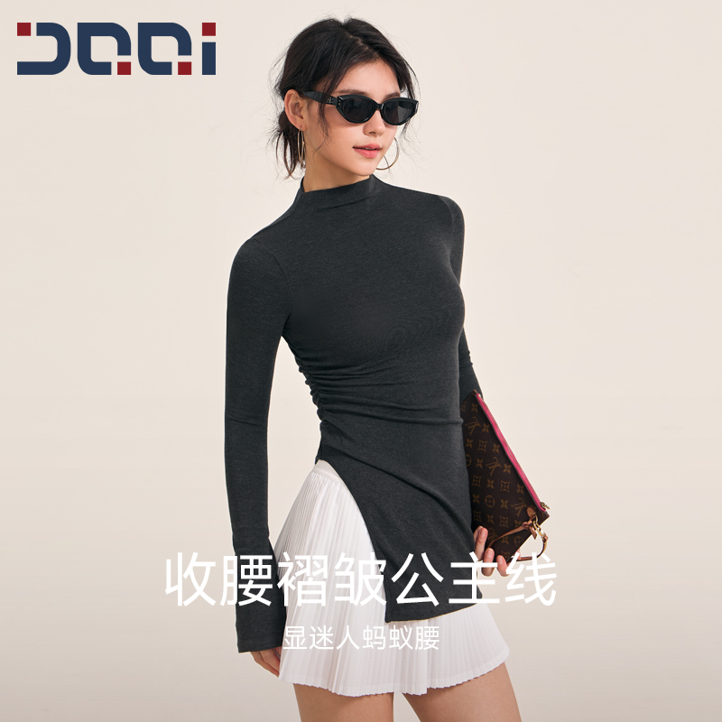 的确奇秋季新款绝美瑜伽服女紧身健身上衣超火普拉提运动长袖T恤