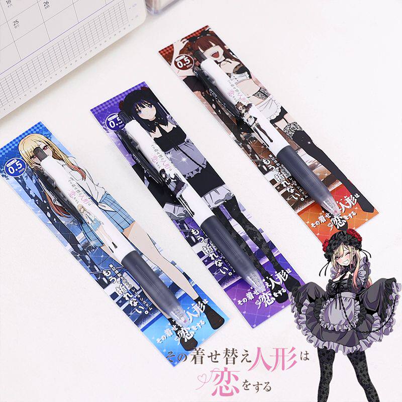 日本ZEBRA斑马更衣人偶坠入爱河限定DIY贴纸中性笔黑色喜多川