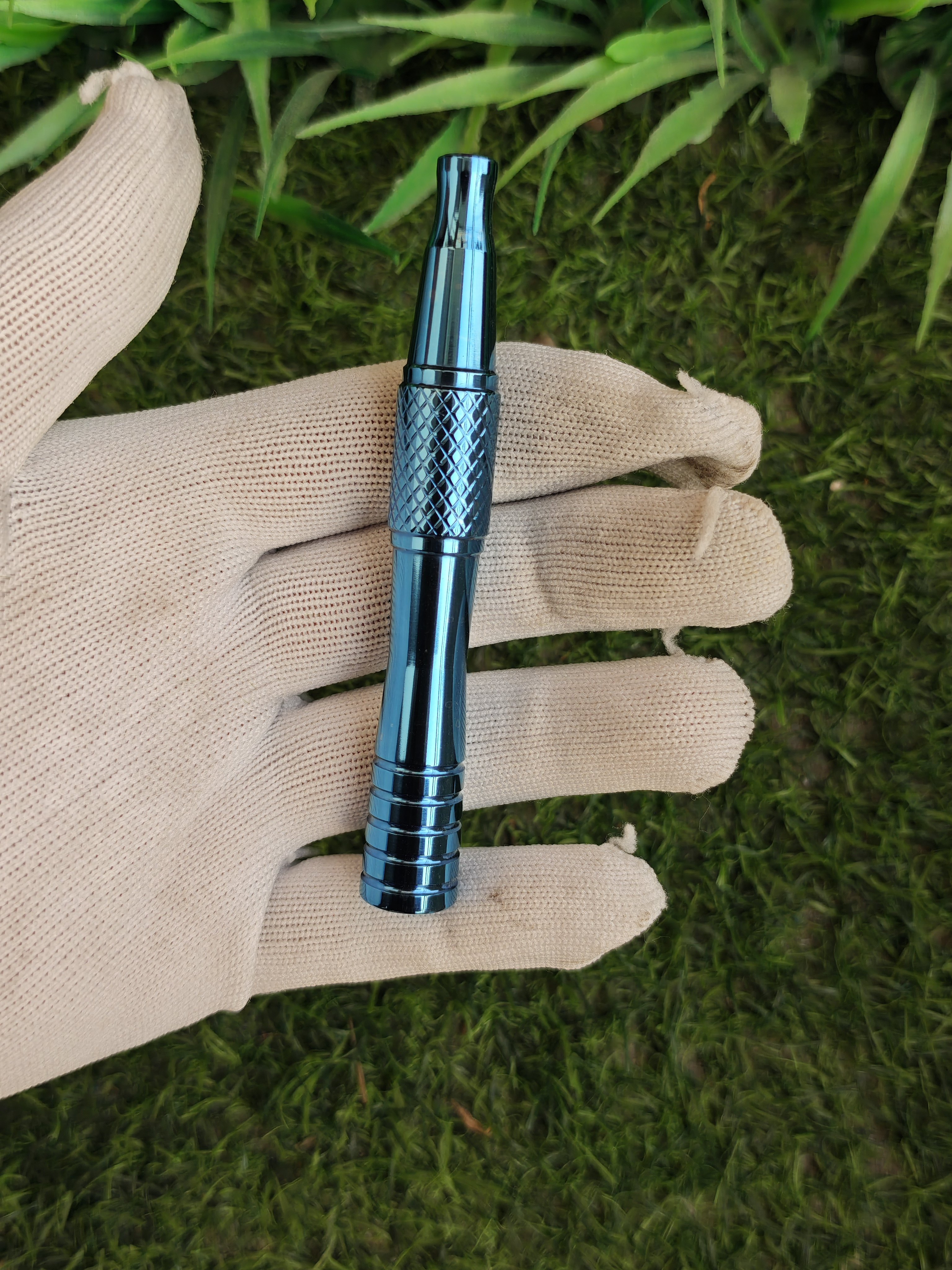 钛合金阳极氧化蓝色长款tc4男士安全剃刀柄老式刮胡刀手柄r89r95