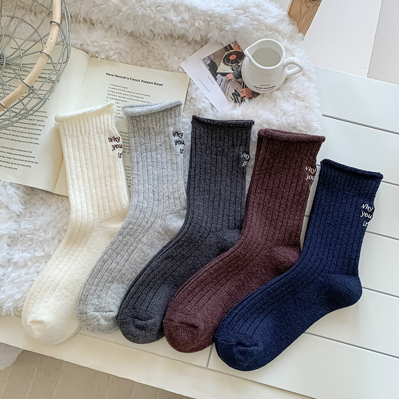 秋冬加厚保暖慵懒羊毛袜女袜子