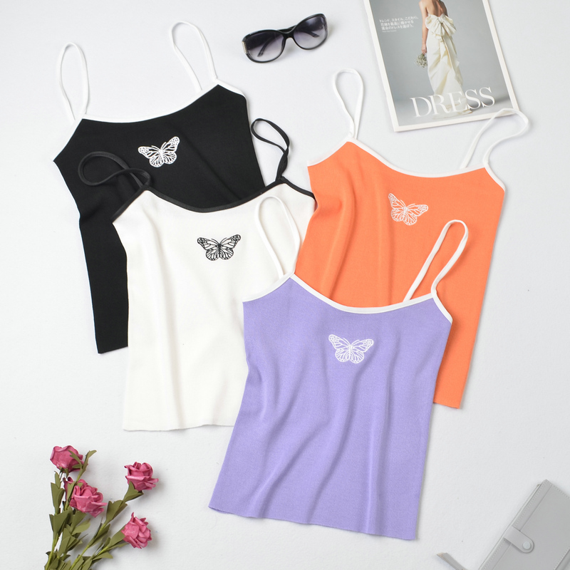 Real photo real price new versatile butterfly sling vest T-shirt