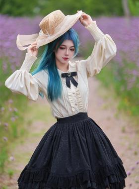 【公主的邂逅】日常黑色白色淡粉色优雅cla法式SK半裙