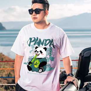 300斤胖子男装潮大码大肚子t恤男短袖2026新款夏季加肥加大号学生