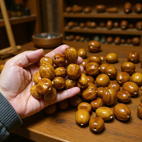 天然蜜蜡果菩提子散珠diy十八子文玩手串手链念珠车挂串珠半成品 - 封面