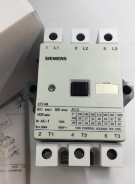 西门子接触器  3TF49-OX  48 54 56 220v