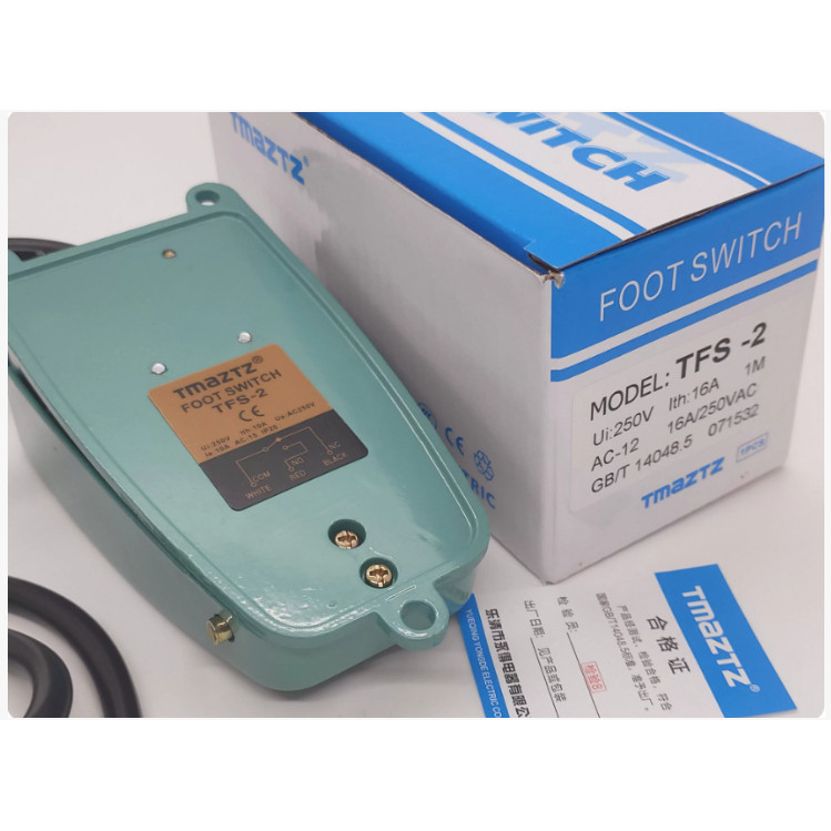 TMAZTZ永得TFS-2-3脚踏开关铝壳踏板开关自复微动脚踩开关线长1米,电子元器件市场,脚踏开关,淘宝优惠券,粉丝福利购,淘宝优惠卷
