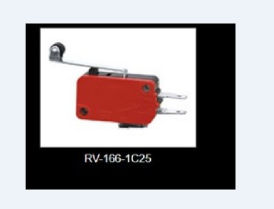 正品 GNBER冈本 RV-166S-1C25 微动开关 限位开关 银触点 金属轮
