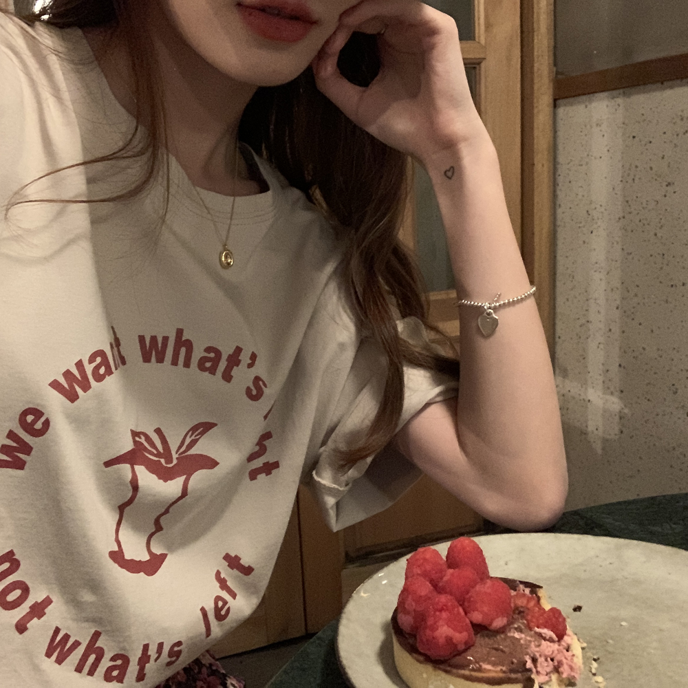 Japanese retro T-shirt short sleeve women's summer design feeling cute sweet soft girl JK dress new 2021