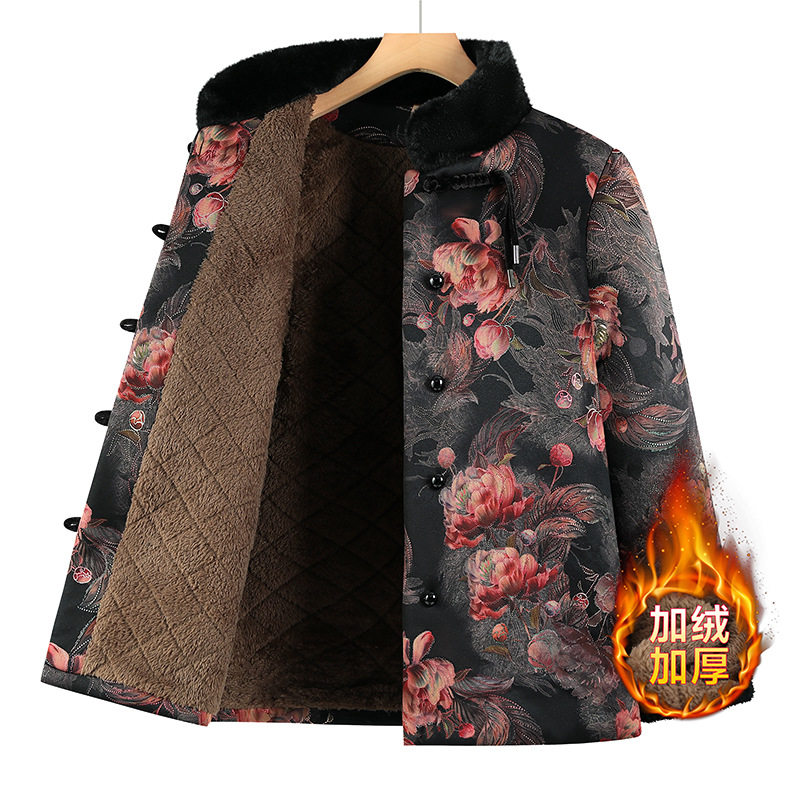 奶奶冬装棉袄老年人女款棉衣加绒棉衣/棉服