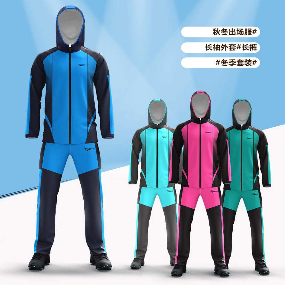 全身数码印篮球服秋冬高端带帽外套男女同款球队定制出场队服套装