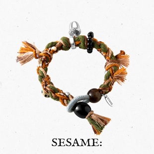 「新年礼物」森林之环橡果藏式 编织手绳女民族风手链叠戴百搭手串