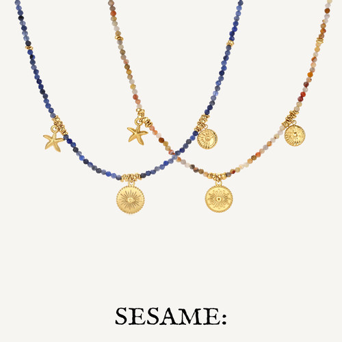 飒米SESAME复古金币吊坠波西米亚风叠戴项链高级长项链秋季新款
