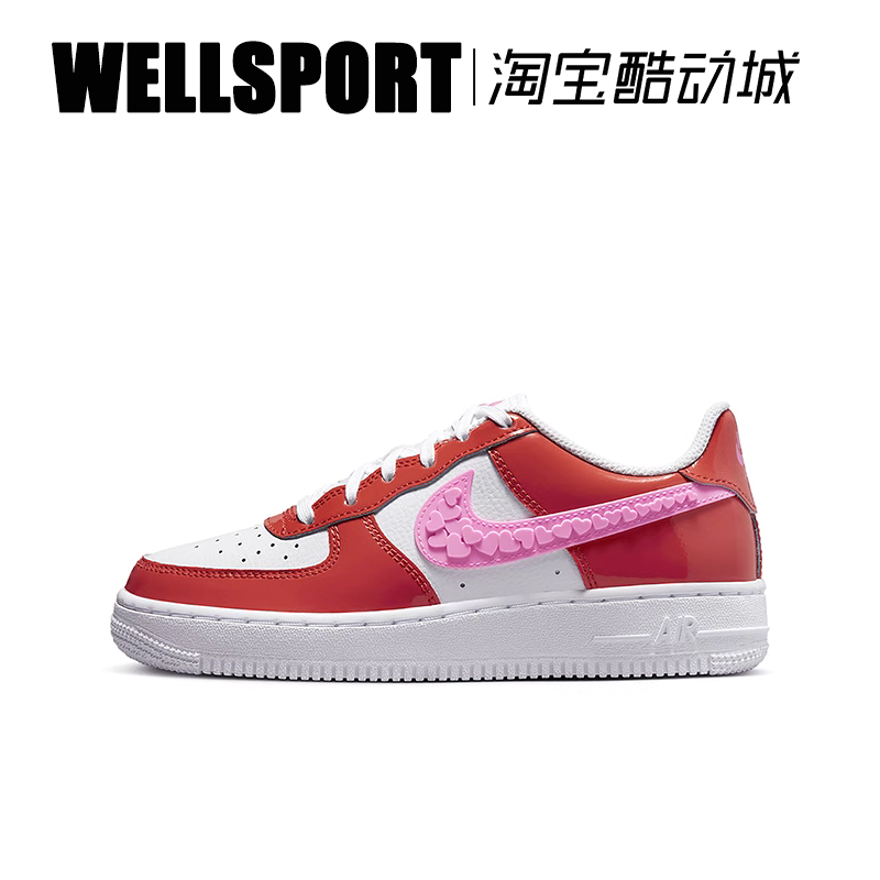 NIKE Air Force 1 Low AF1白红粉 情人节空军一号板鞋 FD1031-600 运动鞋new 板鞋 原图主图