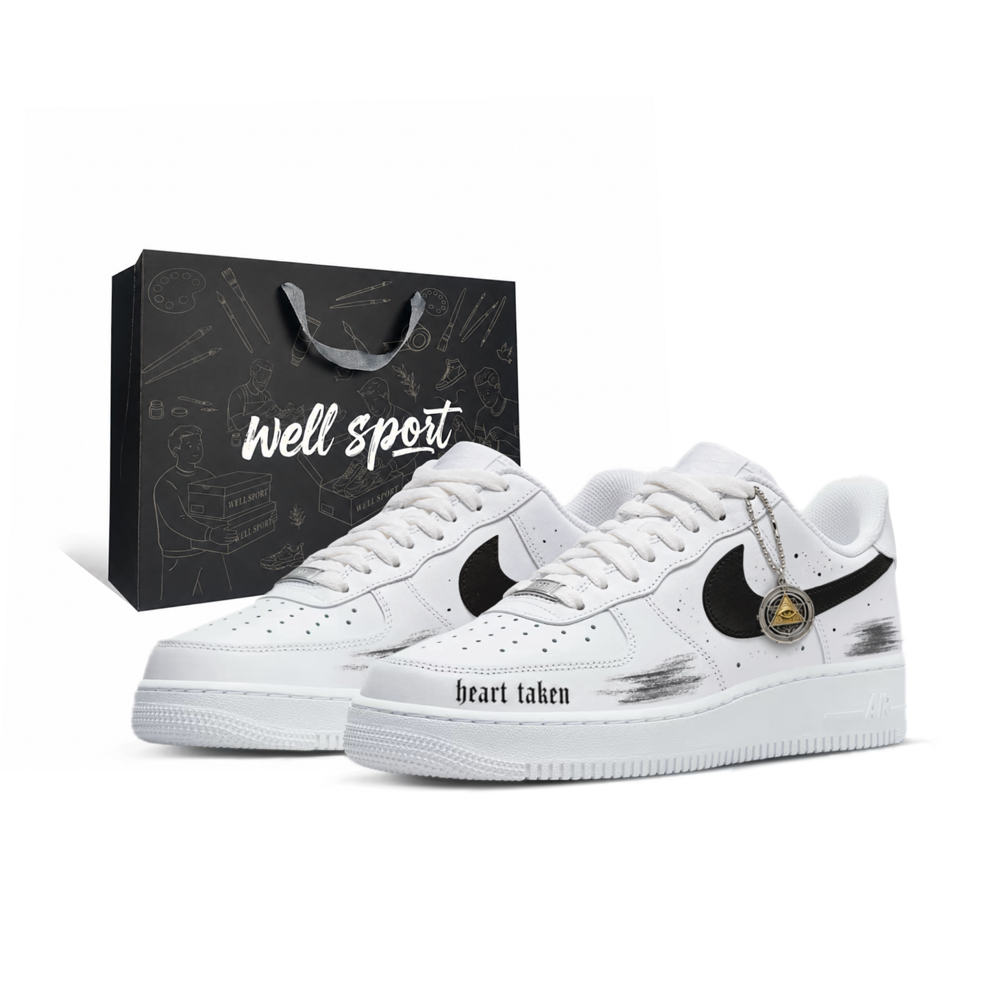 NIKE/耐克【定制球鞋】Air Force 1 男生百搭舒适潮款 增高板鞋