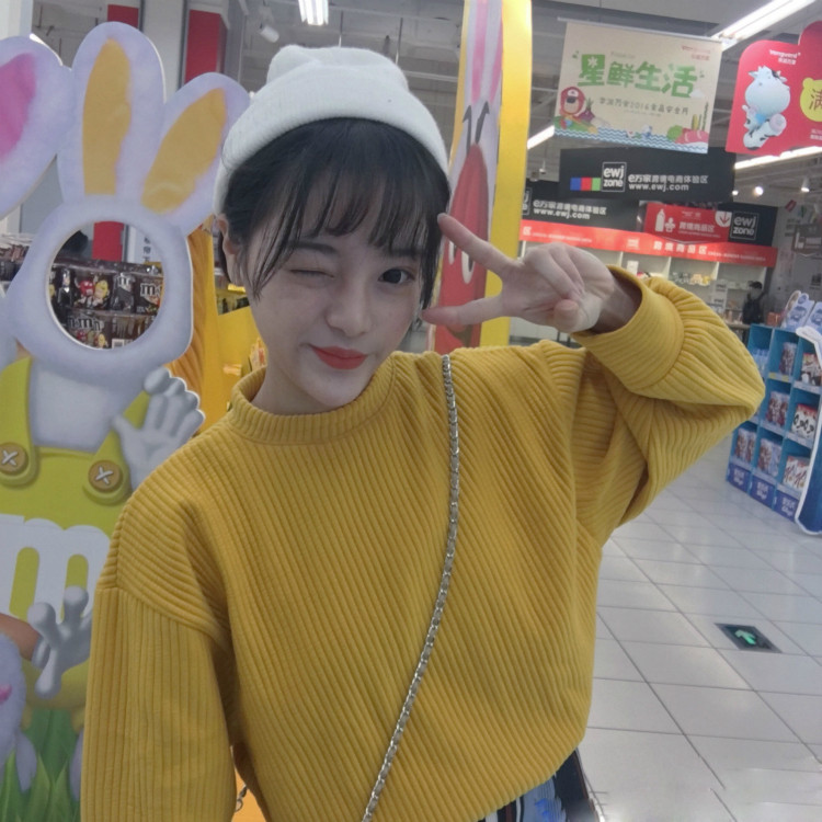 套头针织衫女秋冬装抖音同款蝙蝠袖外套宽松短款学生百搭长袖上衣在类目 女装/女士精品, 毛衣中 - 来自Buy2taobao.com提供专业的淘宝代购服务