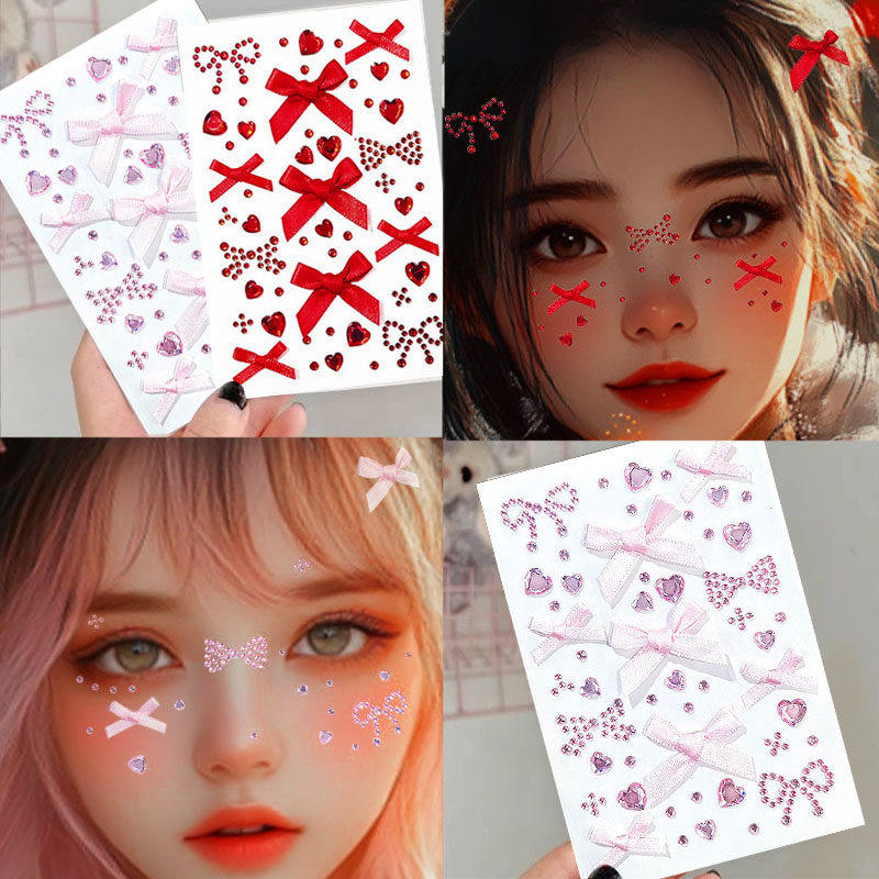 钻石贴纸脸部贴钻舞台妆儿童化妆演唱会饰品眼妆亮钻蝴蝶结闪钻贴,彩妆/香水/美妆工具,指甲装饰,淘宝优惠券,粉丝福利购,淘宝优惠卷