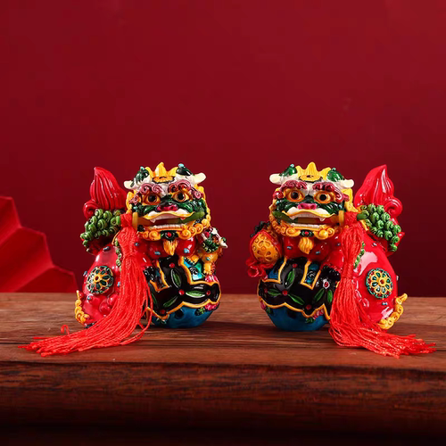 北京景区热销故宫颐和园文创对狮装饰摆件招财好运装饰品礼物