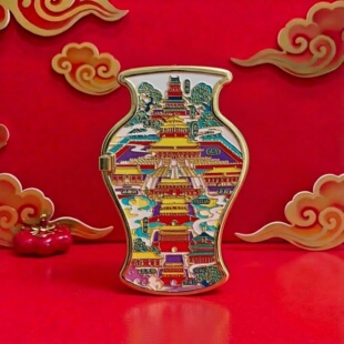 新品现货北京中轴线金属冰箱贴故宫天坛双层金属冰箱贴