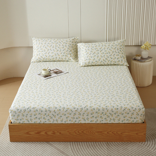 原棉磨毛单品床笠全棉床包秋冬加厚柔软1.2m1.5m1.8m单双人床垫用