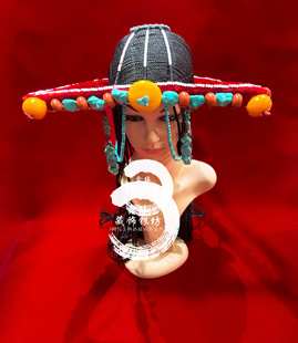 新款藏族藏饰民族风发饰额饰眉心坠复古波西米亚流苏头饰摄影工作