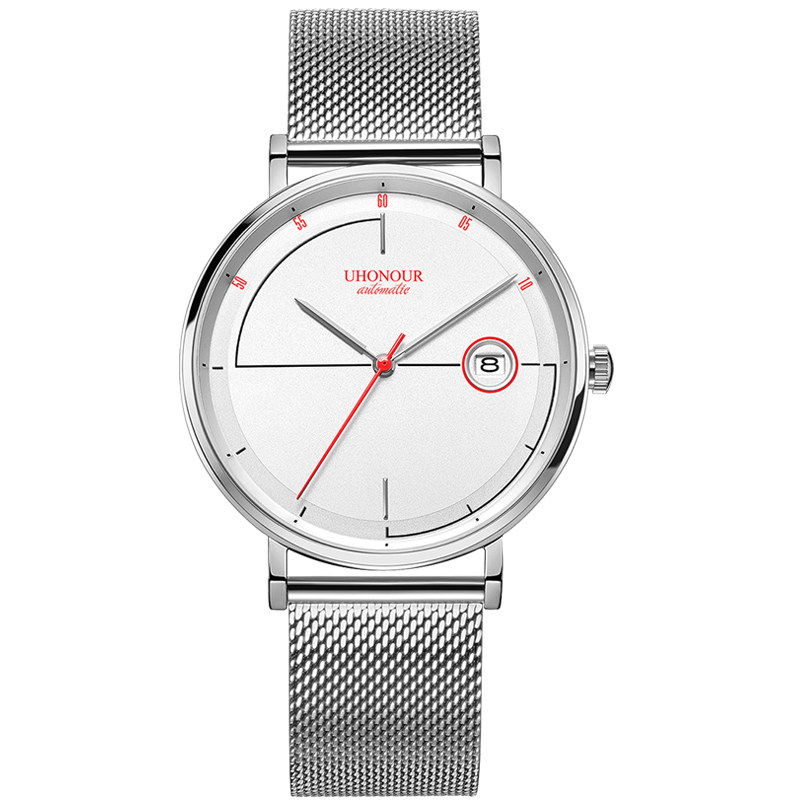 瑞士宇赫男士手表防水机械表男表全自动进口机芯薄时尚休闲瑞表