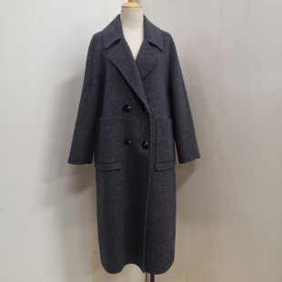 宽松绵羊毛羊驼绒双面羊绒大衣女 高端中长款 DF5123 秋冬2024新款