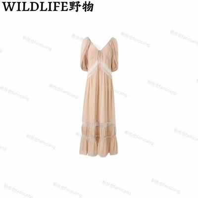 WILDLIFE｜透感披风斗篷拼接连衣裙C-001M7543