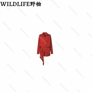 WILDLIFE｜亚麻长袖衬衫绑带短裙两件套C-001M7624