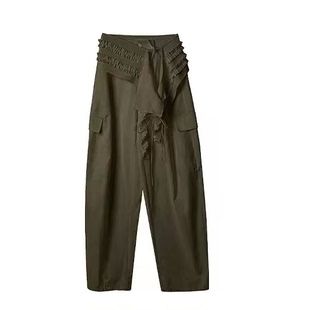 分割砂卡气球裤 设计师品牌工装 001M6138 非市场货