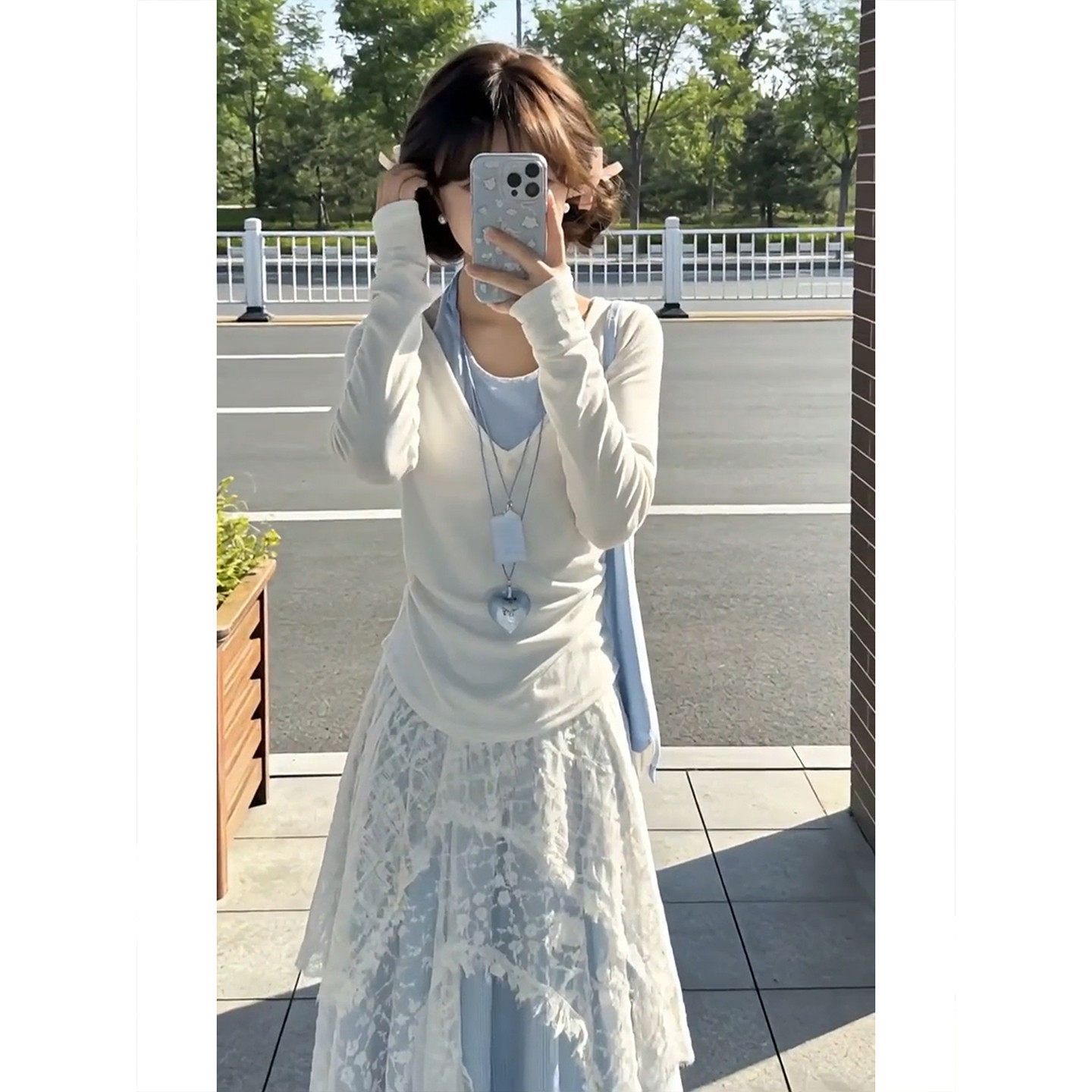 韩系巨好看早春季漂亮连衣裙子女2026新款初夏小个子穿搭套装长裙