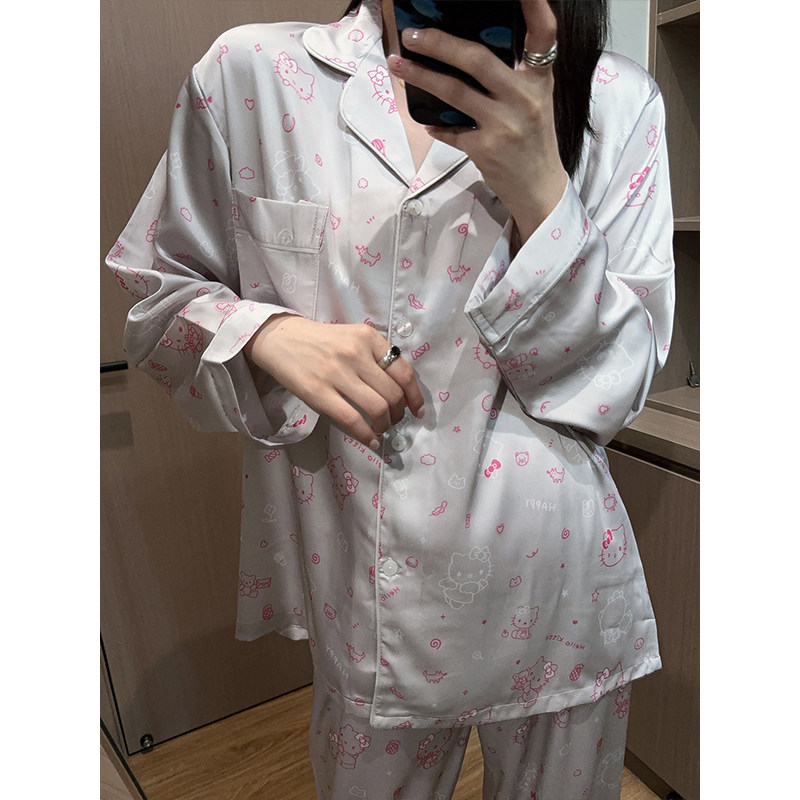 韩系卡通凯蒂猫睡衣女高级感