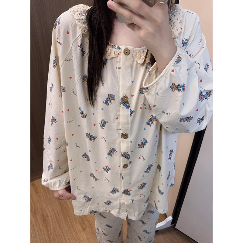 韩系花边杰瑞睡衣女士