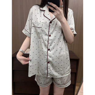 日系俏皮星星睡衣女高级感夏季ins薄款冰雪丝短裤短裤家居服套装