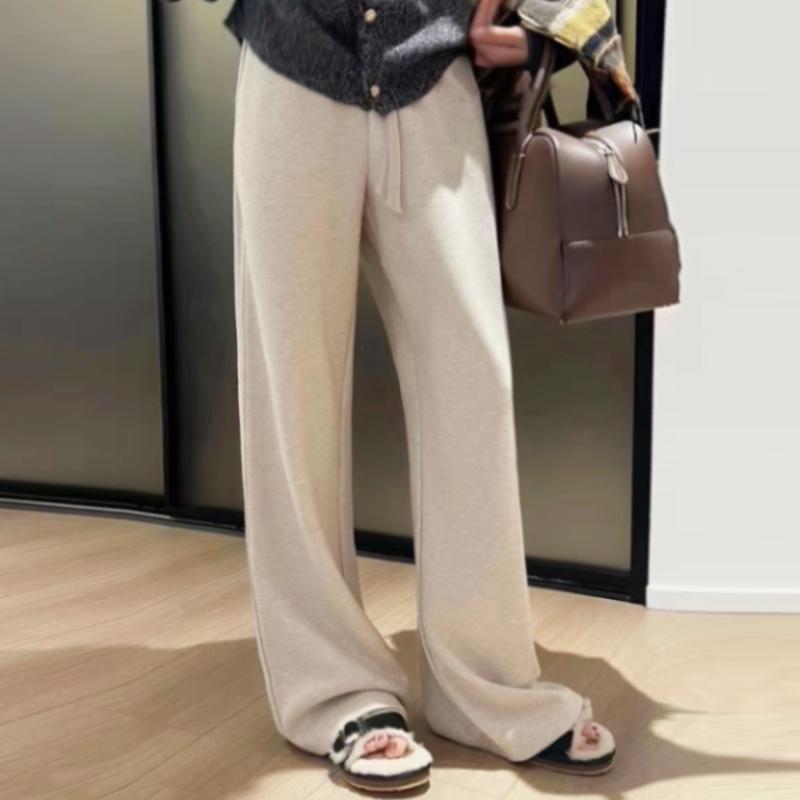 JUNE11休闲高腰垂感长裤阔腿裤