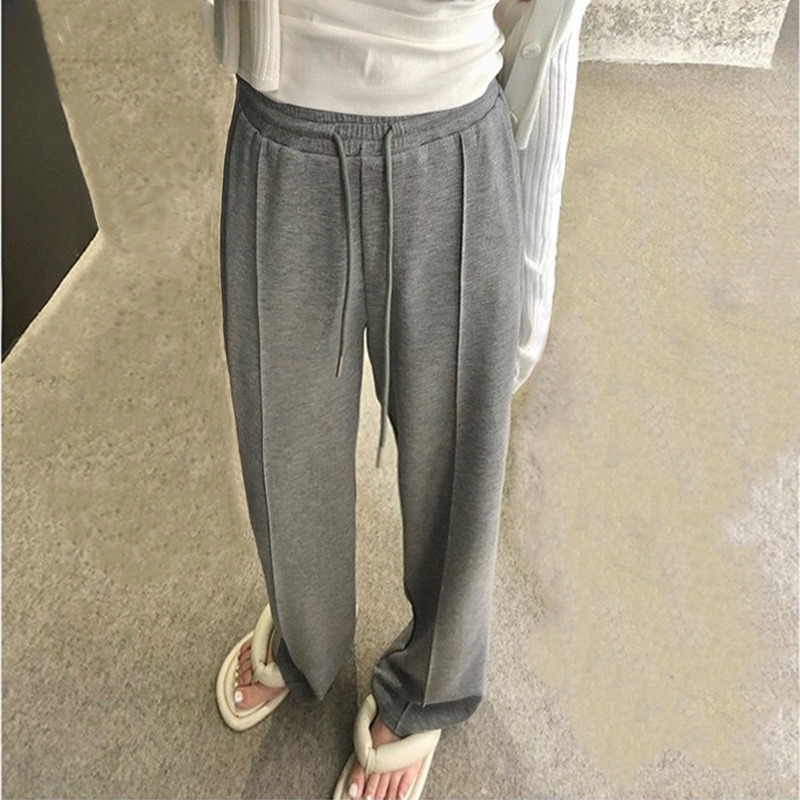 高腰宽松休闲裤垂感运动阔腿裤