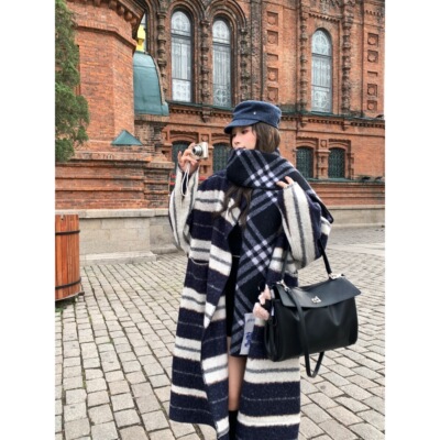 秋冬慵懒松弛感大被子长外套