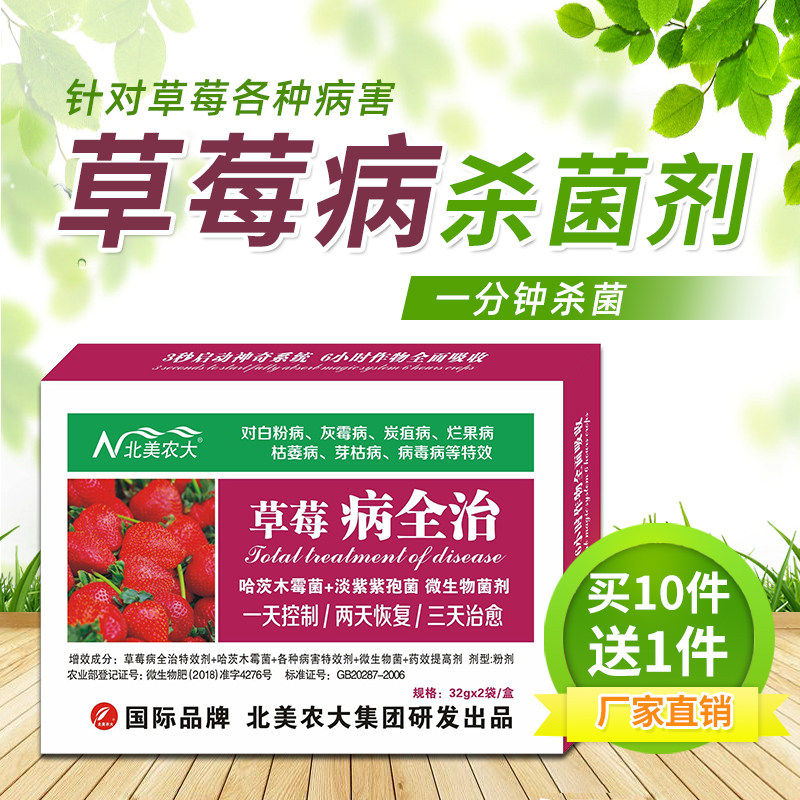 草莓病全治杀菌剂 草莓炭疽病白粉病灰霉病枯萎病专用药 北美农大