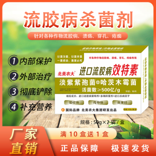 进口流胶病特效素杀菌剂桃树樱桃树果树黄瓜流胶病专用药穿孔病药
