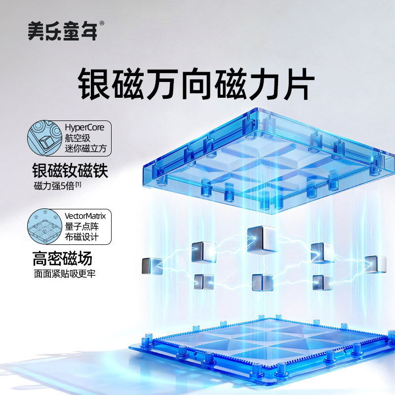 美乐童年银磁磁力片儿童磁吸积木方块男女孩3岁6益智玩具新年礼物,玩具/童车/益智/积木/模型,普通塑料积木,淘宝优惠券,粉丝福利购,淘宝优惠卷