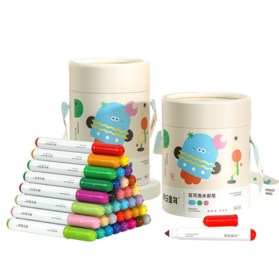 美乐童年儿童可水洗不脏手水彩笔